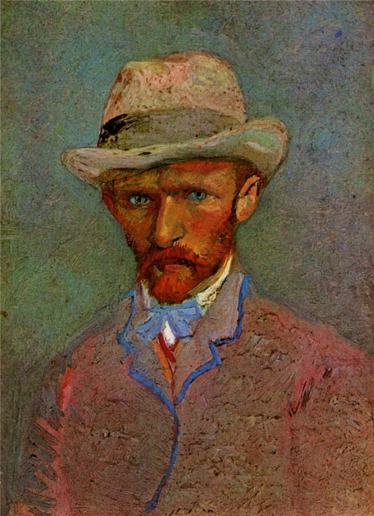 Self-Portrait With Grey Felt Hat 3 Van Gogh Oil Painting